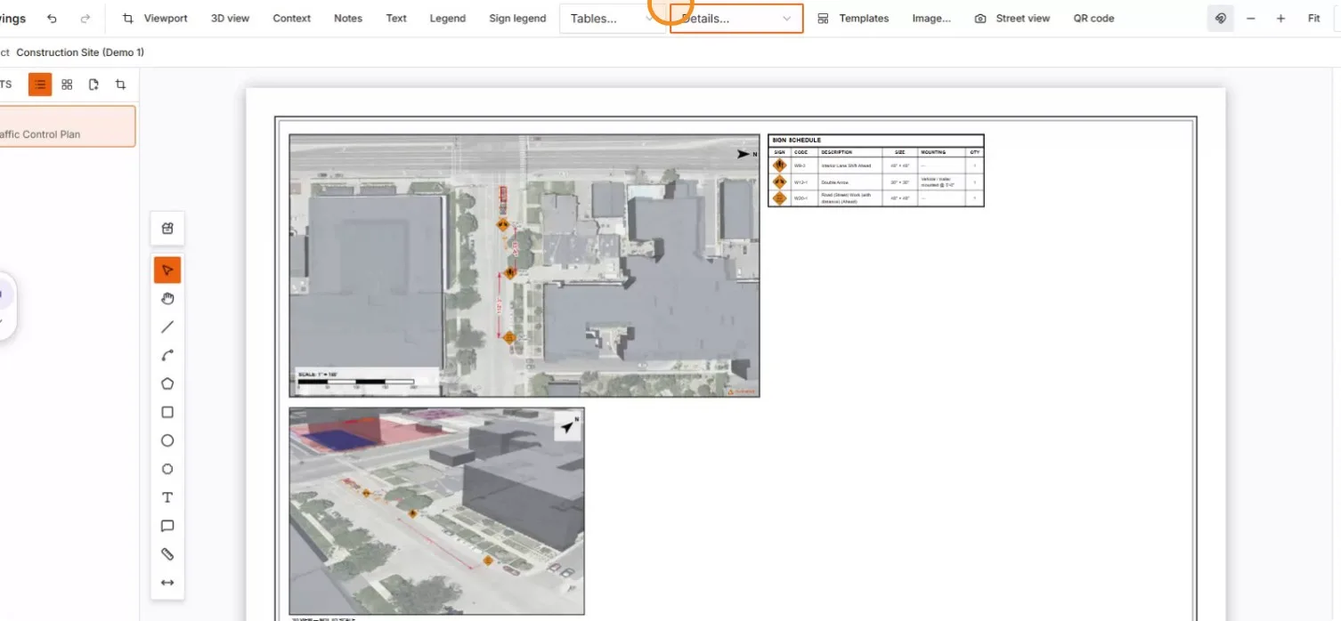 The Details dropdown highlighted