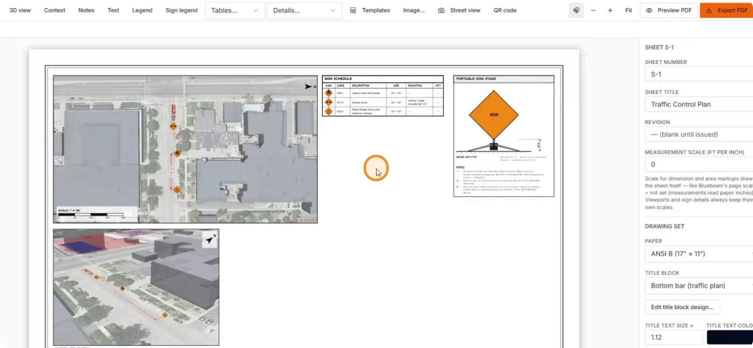 The sheet with viewport, 3D view, schedule, and mounting detail